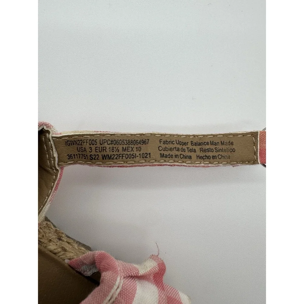Wonder Nation Pink‎ Gingham Ruffle Sandals Girls Toddler Size 3